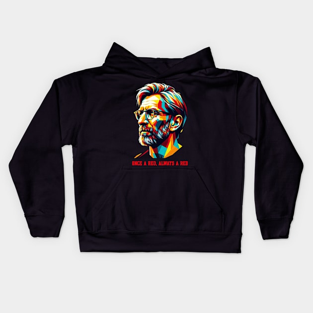 Once a red always a red Kids Hoodie by BAJAJU